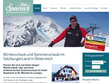 Tablet Screenshot of hotel-speiereck.com